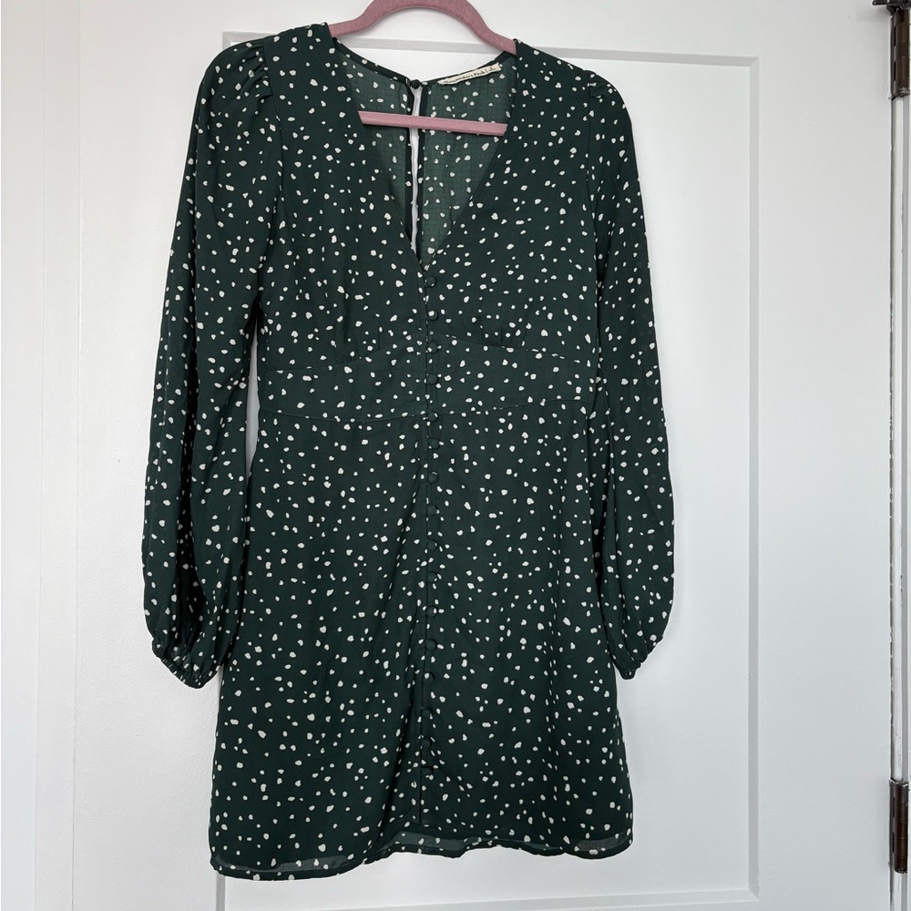 Abercrombie & Fitch Dark Green Long Sleeve Dress